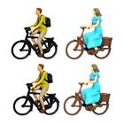 Resin 1/87 Scale Cyclist Figurine Mini People Model for Diorama Layout