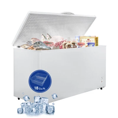 SMAD Chest Freezer 18 Cu.Ft Deep Freezer Thermostat Control 14℉~11.2℉ - Image 1 of 4