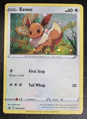 Pokemon TCG Eevee SWSH095 Sword & Shield Promo Cards Cosmic Holo - Image 1 of 2
