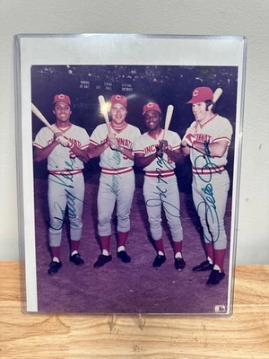 Reds 'The Big Red Machine' Autographed 8x10 Photo COA - Bench/Morgan/Perez/Rose - Image 1 of 2