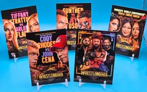 2025 Topps Now WWE WrestleMania 41 Poster 5 Karten Set | Rhodes, Ripley & mehr! - Bild 1 von 11