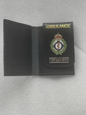 Ambulance Leather ID Card Holder / Badge Wallet #2 - Image 1 of 2