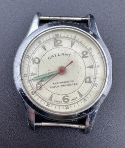 Vintage Gallant Swiss Watch Men’s Military Style Mechanical Wind For Repair D5 - Picture 1 of 7