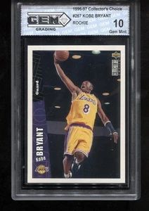 Kobe Bryant Rookie 1996-97 Collector's Choice #267 RC Card Lakers GEM MINT 10 - Picture 1 of 2
