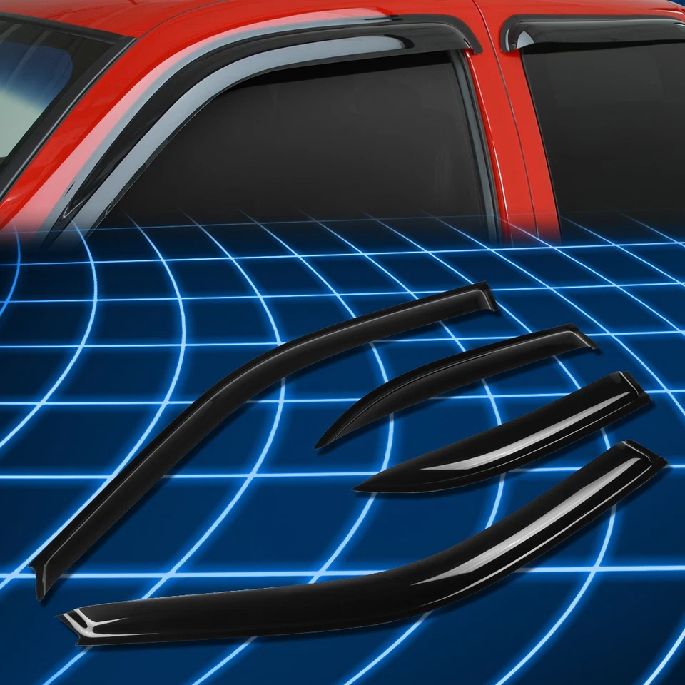 Visera de ventana tintada con cinta adhesiva ventilación deflector de lluvia solar para Sentra B14 1995-1999 Foto 1 de 4