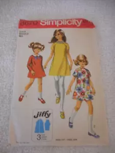 Vintage 60er / 70er Jahre Simplicity Gr. 8 8670 Schnitt kurz Kleid Muster Büste 27 - Bild 1 von 2