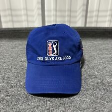 PGA Tour Baseball Hat Cap Adult One Size Blue Adjustable Golf Cotton *