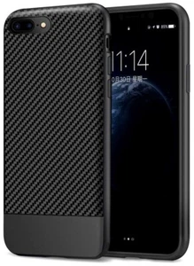 Premium Hybrid Carbon Fiber Flexible Case Cover Bumper for iPhone 7 PLus - Picture 1 of 9