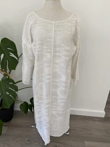 Maurie and Eve White Oversized Maxi Dress Seethrough size 6 Generous Sizing - Picture 1 of 5
