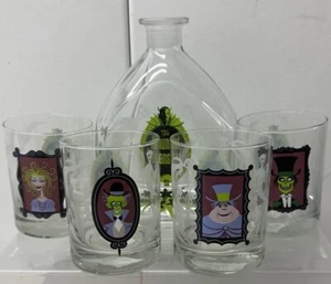 Disneyland Haunted Mansion Shag Decanter & 4 Glass Set 40th Anniversary 2009 E - Picture 1 of 13