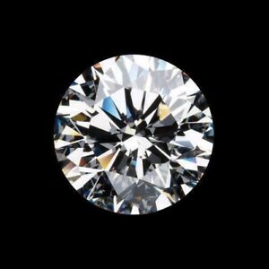 Round Cut 6.55 mm GIE Certified Natural Diamond Color D-F 0.95 Ct