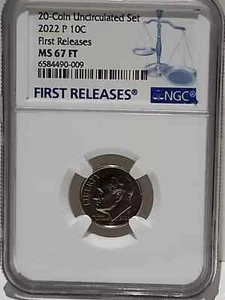 2022-P Roosevelt Dime 10c NGC MS67FT Full Torch First Releases - Picture 1 of 2