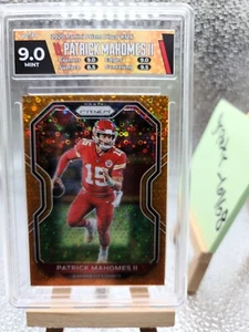 2020 Prizm Patrick Mahomes II 124 Orange Disco Kansas City Chiefs HGA 9 Custom  - Picture 1 of 2