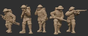 28mm WW1 American Patrol - Scouts Out World War 1 Trench Infantry, The Great War - Bild 1 von 2