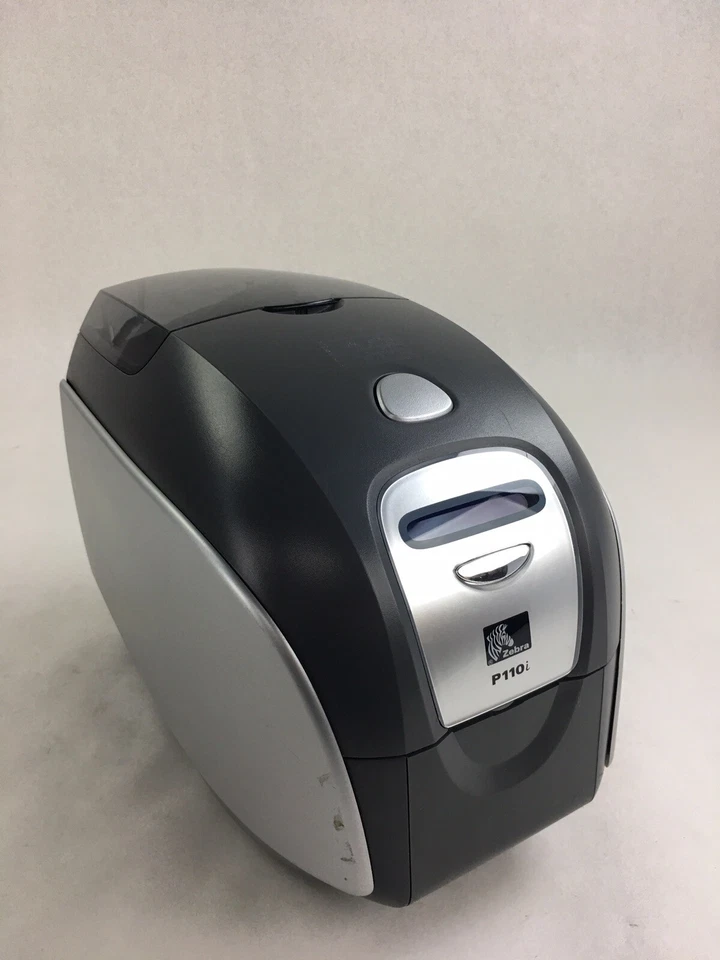 Zebra P110i Thermal Single-Sided Direct Card Printer Needs Printhead Tested - Image 1 of 4