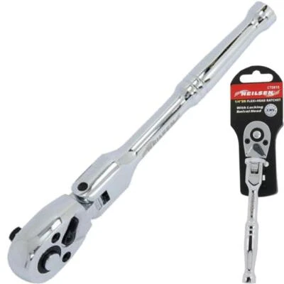 Neilsen Socket Reversible Flexi Head Ratchet Handle Quick Release 1/4" Tool - Image 1 of 3