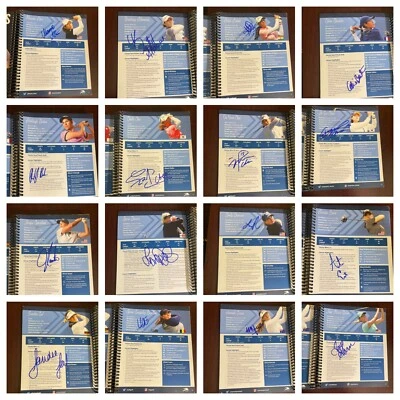 Libro guía del jugador de la LPGA 2019 firmado por 129 certificado de autenticidad JSA LOA Lexi Thompson Foto 1 de 4
