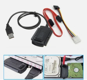 CAVO ADATTATORE DA USB 2.0 A SATA IDE 2,5 3,5 SUPPORTA HD ADATTATORE SATA IDE - - Foto 1 di 7