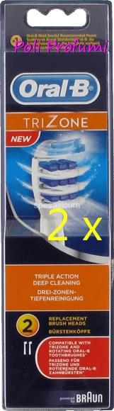 2 x Oral -B trizone ricambio 2 pz - Immagine 1 di 1