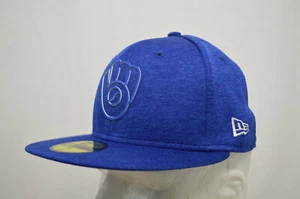 NEW Milwaukee Brewers Player New Era MLB 59Fifty On Field Clubhouse CAP Sz-7 - Picture 1 of 9