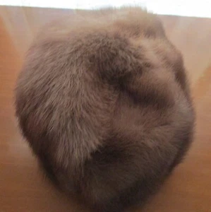 BROWN MINK PILLBOX  HAT - Picture 1 of 23