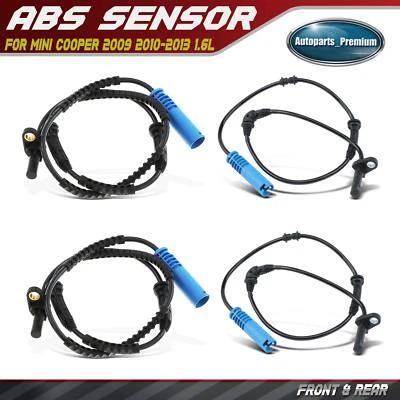 4x Front & Rear LH & RH ABS Wheel Speed Sensor for Mini Cooper 2009-2013 L4 1.6L - Image 1 of 4