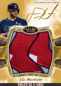 Topps Bunt 2020 JD MARTINEZ Tier One Prodigious Patches Sig Red Sox DIGITAL - Picture 1 of 1