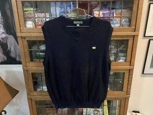MASTERS COLLECTION Augusta Navy 100% Pima Cotton Golf Sweater Vest SZ XL - Cool - Picture 1 of 9