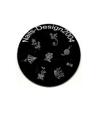 WORLD OF NAILS-DESIGN Trend ♦ Stamping Schablone mit 7 schönen Motiven ♦ Stamp Plate ♦ Metall ♦ B16