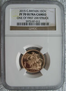 2015 Great Britain Gold 1 Sovereign NGC PF-70 Ult.Cameo - Bild 1 von 3