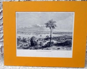 1858 VIEW OF  HAVANA CAPITAL OF CUBA PRINT WITH COA - Picture 1 of 3