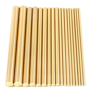 Swpeet 18Pcs Assorted Brass Solid Round Rod Lathe Bar Stock Kit, Diameter - Picture 1 of 11