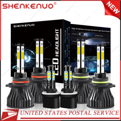 For GMC Envoy XL 2002-2006 6x 9005 9006 880 LED Headlight+ Fog Light Bulbs Combo - Image 1 of 4