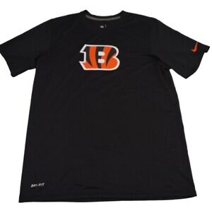 Cincinnati Bengals Shirt Mens M Medium Black Logo Short Sleeve Nike Tee