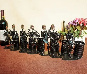 Skeleton Sculpture Pen Holder Pencil Cup Stationary Storage Desktop Organizer - Picture 1 of 25