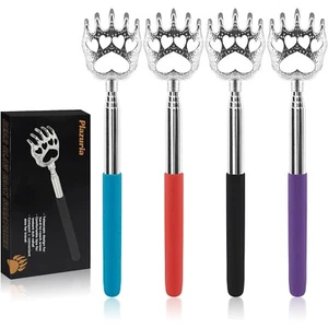 (4-Pack) Portable Extendable Telescopic Bear Claws Metal Back Scratchers - Picture 1 of 7
