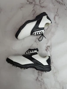 FootJoy White Shoes 8.5 M Sneakers Womens Greenjoys Golf 48419 Black Originals - Picture 1 of 9