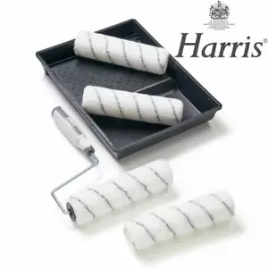 Harris 9" Paint Roller Set Complete Decorating Kit With 4 Sleeves Tray Roller - Picture 1 of 1