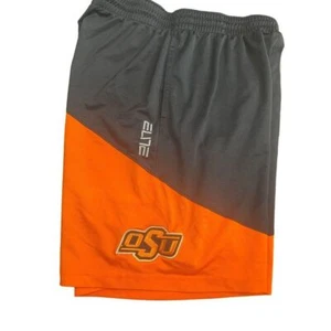 Nike Elite Oklahoma State Cowboys Basketball Shorts Men XL Dri Fit Colorblock Y2 - Picture 1 of 18