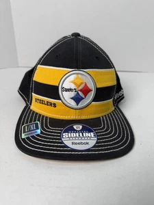 Reebok L/XL On Field Pittsburgh Steelers Vintage Stripe Hat NFL With Tags - Picture 1 of 8
