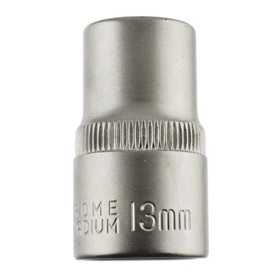13mm 1/2" Dr Socket Super Lock Metric Shallow CRV Knurl Grip 6 Point TE800 - Image 1 of 3