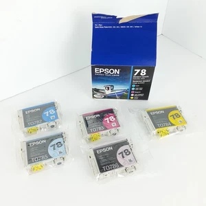 Genuine Epson 78 Claria T078920 Cyan Light Magenta Yellow 5 Pack Ink Cartridges - Picture 1 of 23