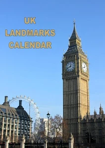 UK Landmarks Kalender 2026. Wandbehang A4 oder A5 - Bild 1 von 3