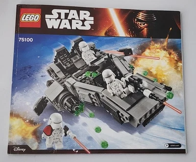 Lego Manual 75100 Star Wars First Order Snowspeeder Instructions Booklet ONLY  - Image 1 of 4