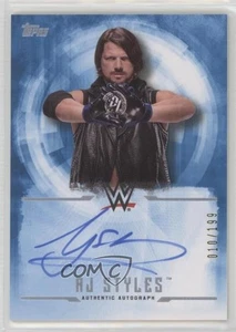 2017 Topps WWE Undisputed Auto /199 AJ Styles #UA-AS Auto - Foto 1 di 3