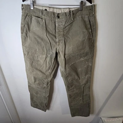 Pantalones de lona vintage Polo Ralph Lauren para hombre 38x29 Burroughs algodón oliva Foto 1 de 4