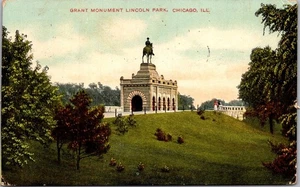 Carte postale GRANT MONUMENT Lincoln Park CHICAGO, Illinois IL c1910 - Photo 1/2
