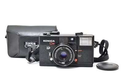[N MINT w Case] KONICA C35 EF Point & Shoot 35mm Film Camera from JAPAN (#1456) - Image 1 of 4