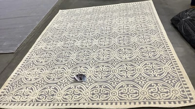 SILVER / IVORY 8'-0" x 10'-0" Back Stain Rug, Reduced Price 1172681847 CAM123D-8 - Image 1 of 4