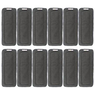 12 insertos de pañales de tela, insertos de 5 capas, forros reutilizables para diapositivas de tela de bebé... Foto 1 de 4